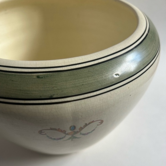 RARE Antique VTG 1910 Roseville Pottery Rosalie Jeanette Creamware Jardiniere - Picture 4 of 11